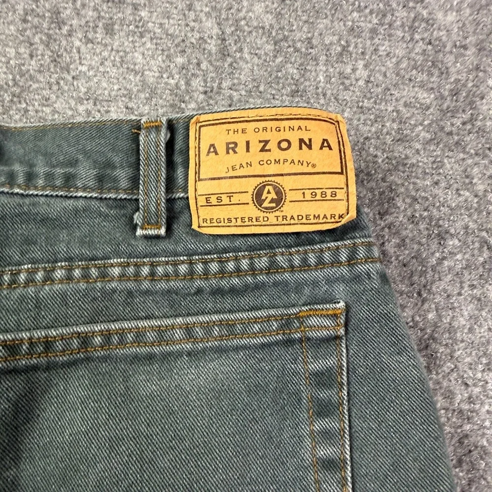 Arizona Mens Loose Fit Jeans 32x33 Green Baggy Straight Y2K Skater Vintage